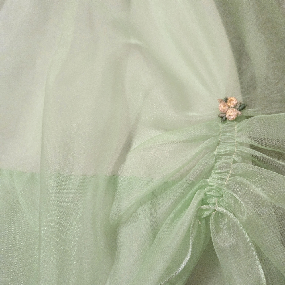 CLEARANCE Vtg 1960s Flower Ball Gown, Fairy, Romantic, Victorian, Wedding, Prom - Picture 11 of 14